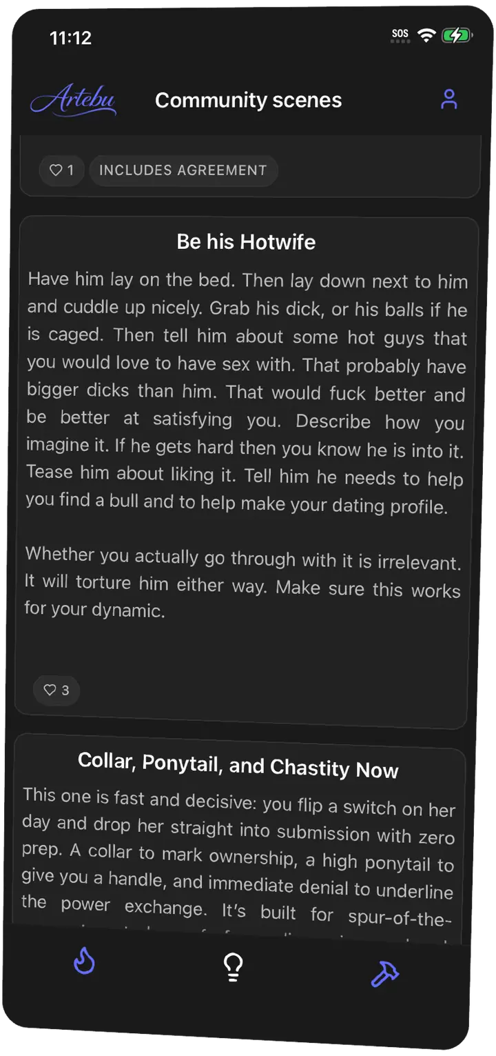 Scene feed preview from Artebu