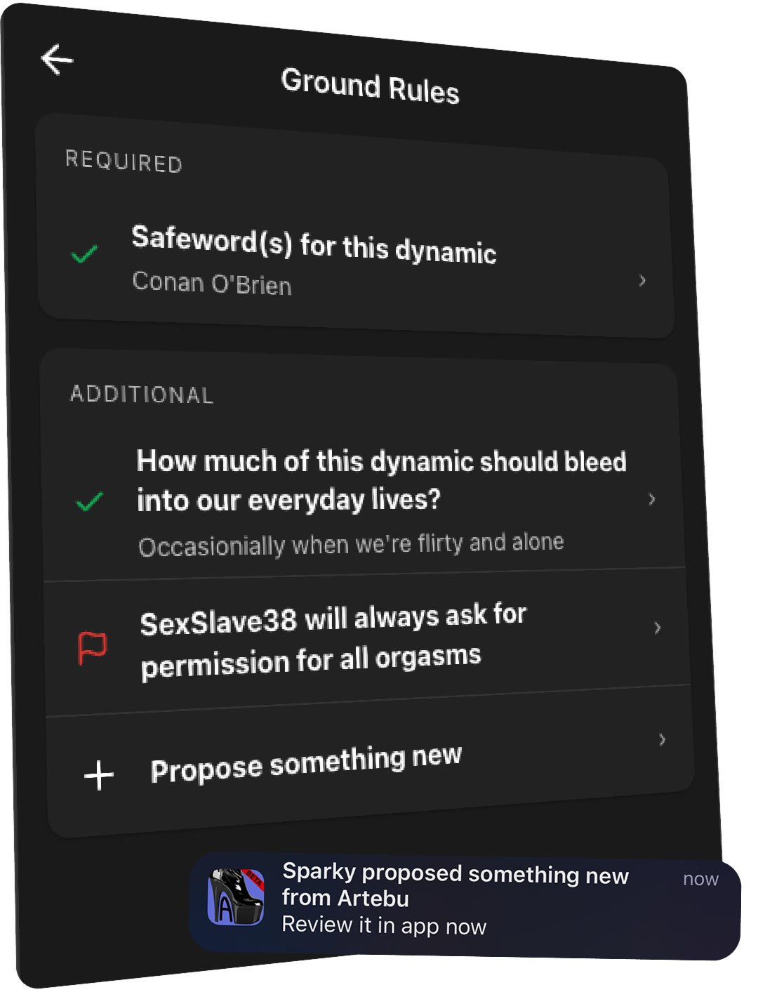 Agreement editor with consent prompts and toggles