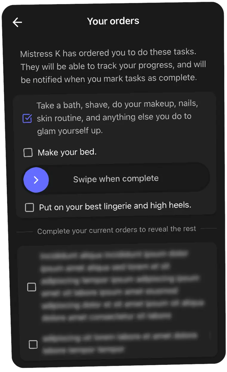 Orders list inside a shared dynamic