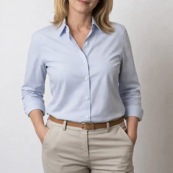 Submissive female profile portrait